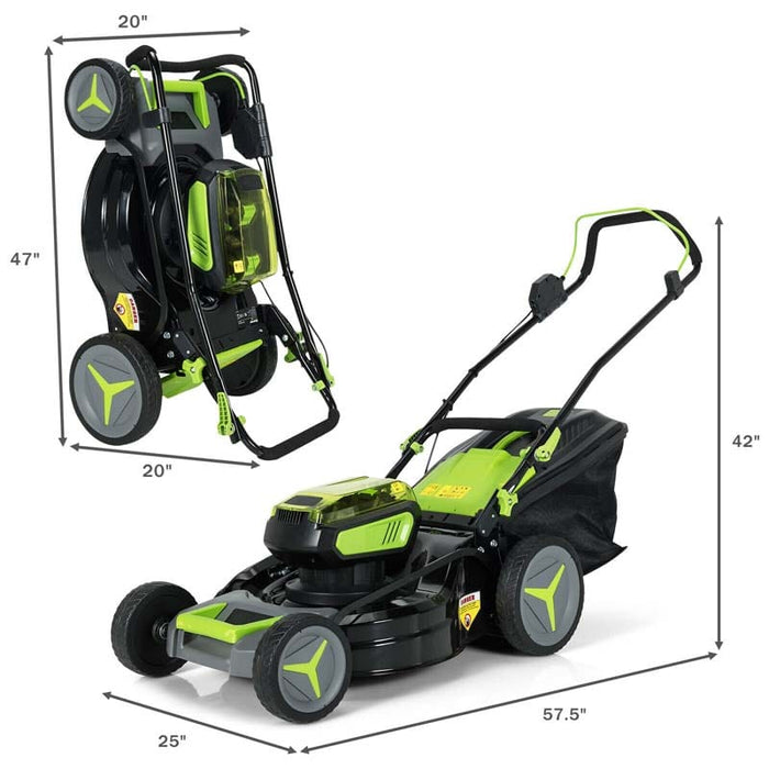 Eletriclife 40V 18 Inch Cordless Push Lawn Mower with Brushless Motor