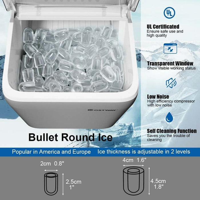 44 lbs/24 h Compact Ice Maker Machine