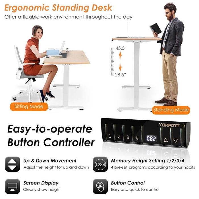 Eletriclife 55 x 28 Inches Electric Height Adjustable Standing Desk