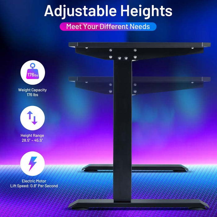 Eletriclife Electric Height Adjustable Standing Gaming Desk with Splice Board