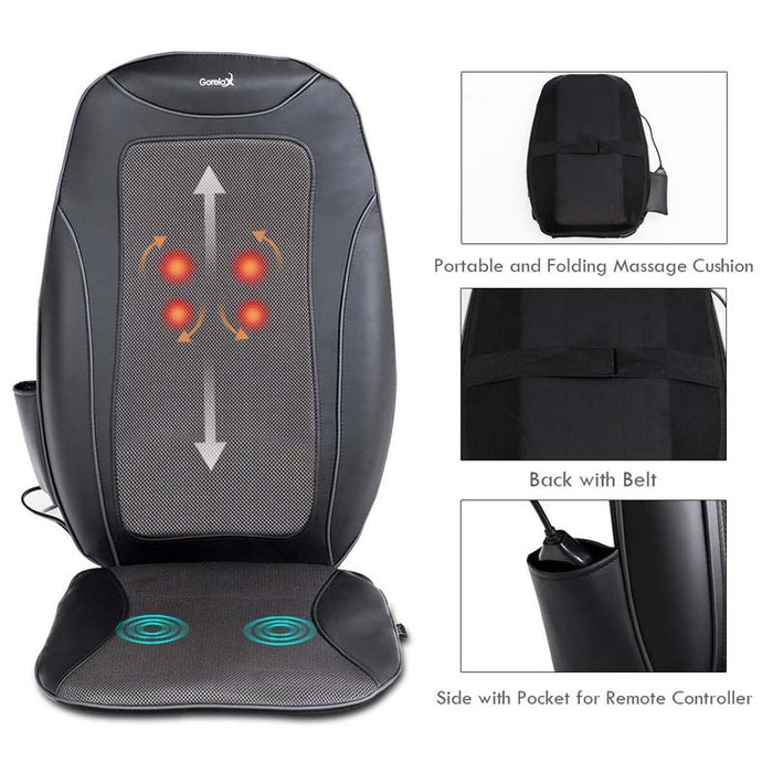 Eletriclife Electric Shiatsu Massage Seat Cushion with Heat