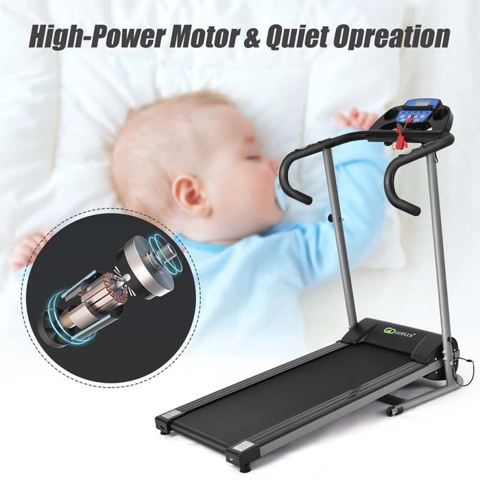 LCD Display Electric Foldable Treadmill with Heart Rate Sensor