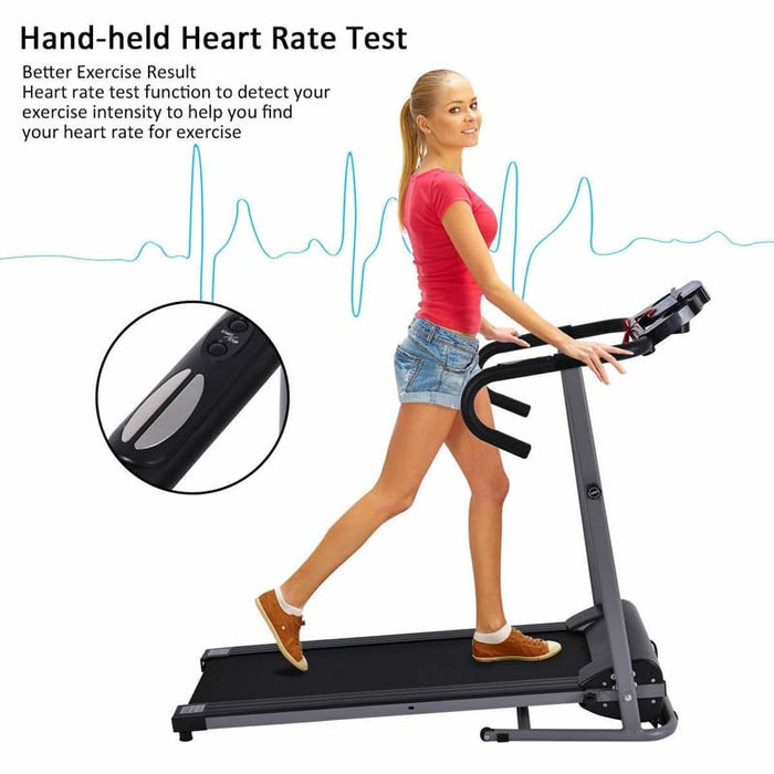 LCD Display Electric Foldable Treadmill with Heart Rate Sensor
