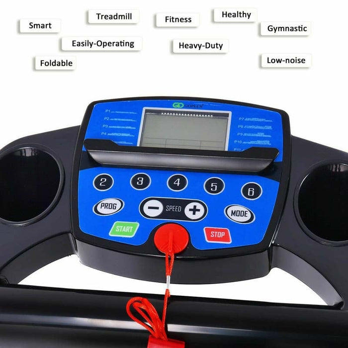 LCD Display Electric Foldable Treadmill with Heart Rate Sensor