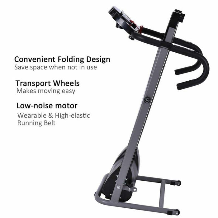 LCD Display Electric Foldable Treadmill with Heart Rate Sensor