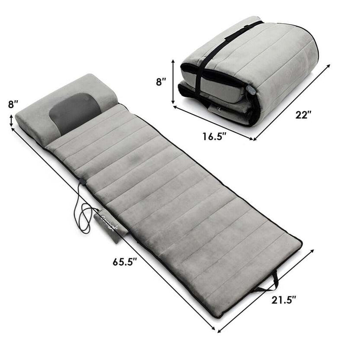 Eletriclife Foldable Full Body Massage Mat with Shiatsu Heated Neck Massager