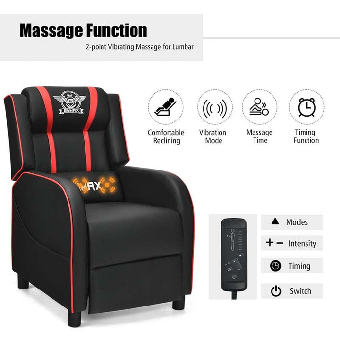 Eletriclife Gaming Recliner Chair with Massage Pillow