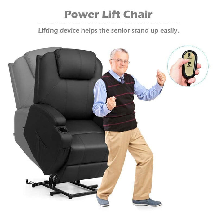 Eletriclife Heated Power Lift Massage Lounge Chair