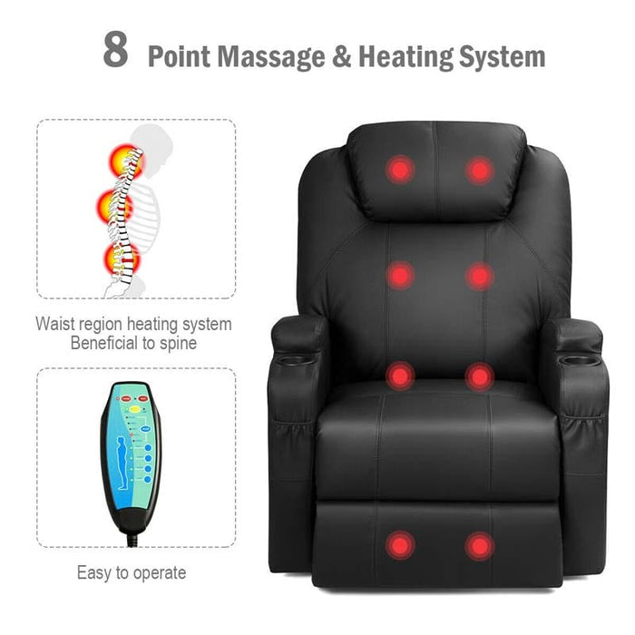 Eletriclife Heated Power Lift Massage Lounge Chair