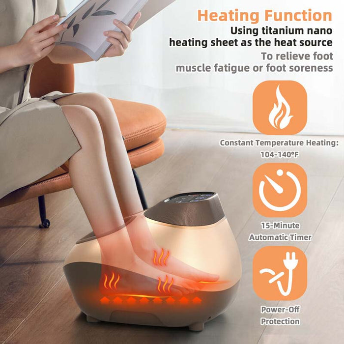 Eletriclife Heated Shiatsu Foot Massager with Air Compression