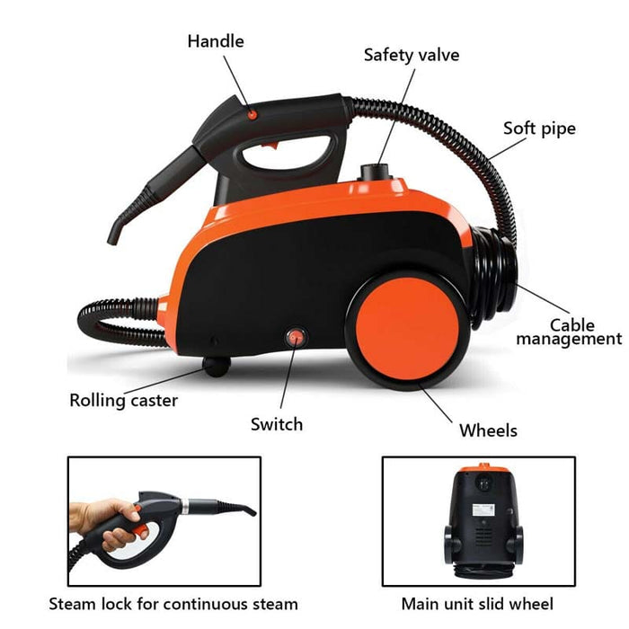 Eletriclife Heavy Duty Household Multipurpose Steam Cleaner with 18 Accessories