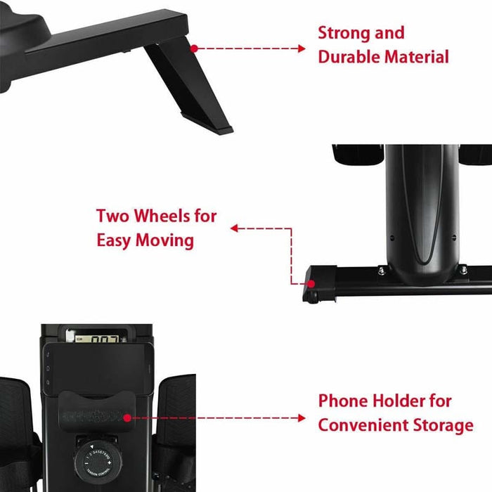 Foldable Magnetic Rowing Machine with 10 Level Adjustable Resistance