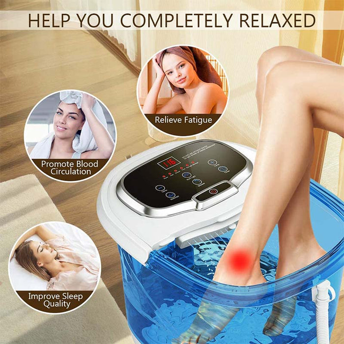 Eletriclife Portable All-In-One Heated Foot Spa Bath Motorized Massager