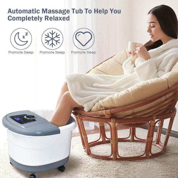 Eletriclife Portable Electric Foot Spa Bath Massager with Heat