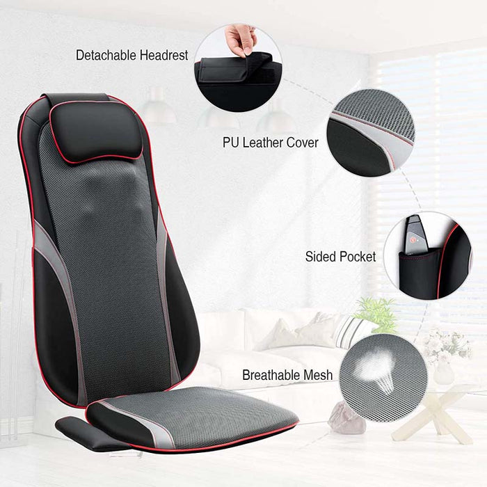 Shiatsu Full Back Massager with Heat & Massage Seat Cushion