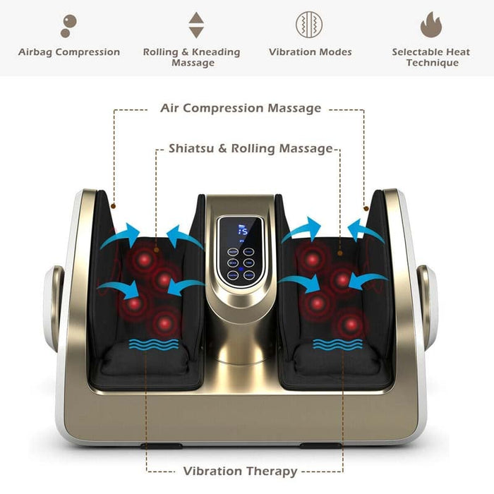 Eletriclife Shiatsu Foot Calf Massager with Heat and Remote Control