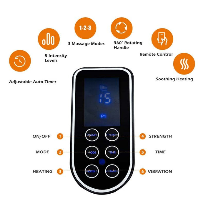 Eletriclife Shiatsu Foot Calf Massager with Heat and Remote Control