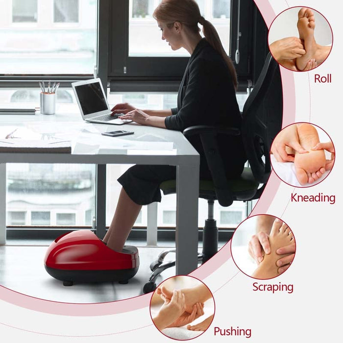 Eletriclife Shiatsu Foot Massager with Heat Kneading Rolling Scraping