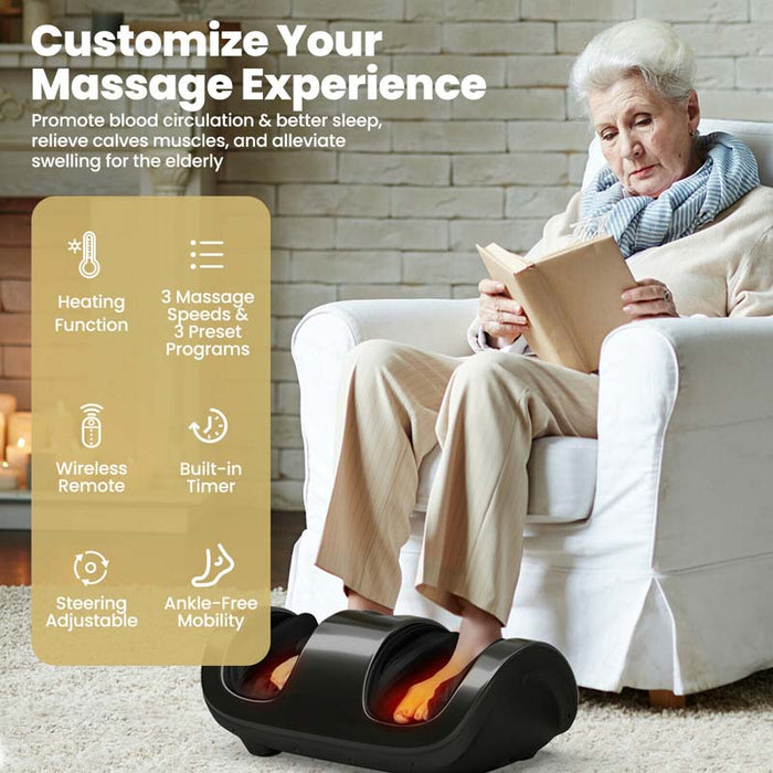 Eletriclife Shiatsu Foot Massager with Kneading and Heat Function