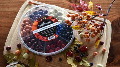 Dilettante Chocolates Chocolate Covered Fruit Medley Wheel