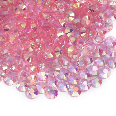 Transparent Pink AB Non-Hotfix Resin Rhinestone - Kraftsy