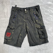 Black and green Cargo Shorts Men's Medium