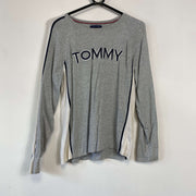 Grey Tommy Hilfiger Knit Sweater Jumper Womens Large