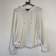 White Lauren Ralph Lauren Hoodie Knit Sweater Jumper Womens Large