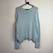 Light Blue Tommy Hilfiger Cable Knit Sweater Women's Large