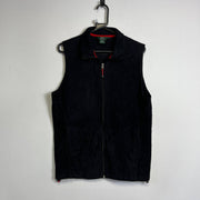Black Woolrich Fleece Jacket Gilet Mens Medium