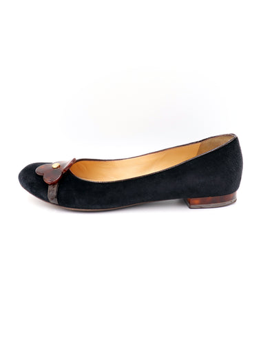 Louis Vuitton Black Vernis Oxford Ballerina Flat 38.5 – The Closet