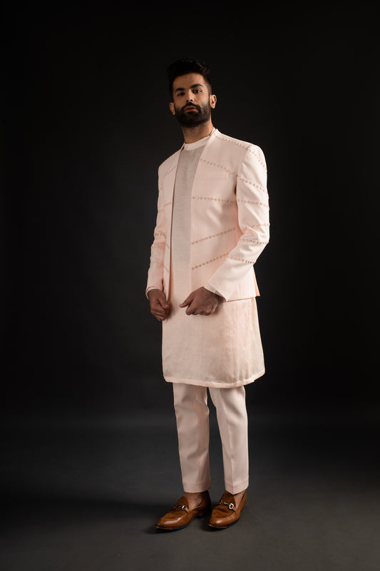 Buy online Gold Solid Dhoti Kurta Set With Printed Bandhgala Jacket from  Clothing for Men by Hangup for ₹2799 at 71% off | 2024 Limeroad.com