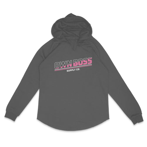 Pink Slashed Hoodie