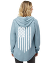 Women's Distressed American Flag Hoodie - Own Boss Supply Co