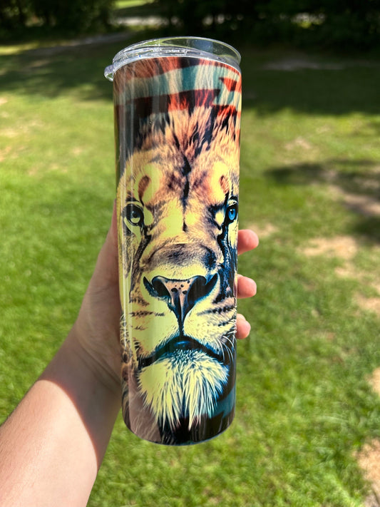 Lion King Sublimation 16oz Glass Tumbler Design