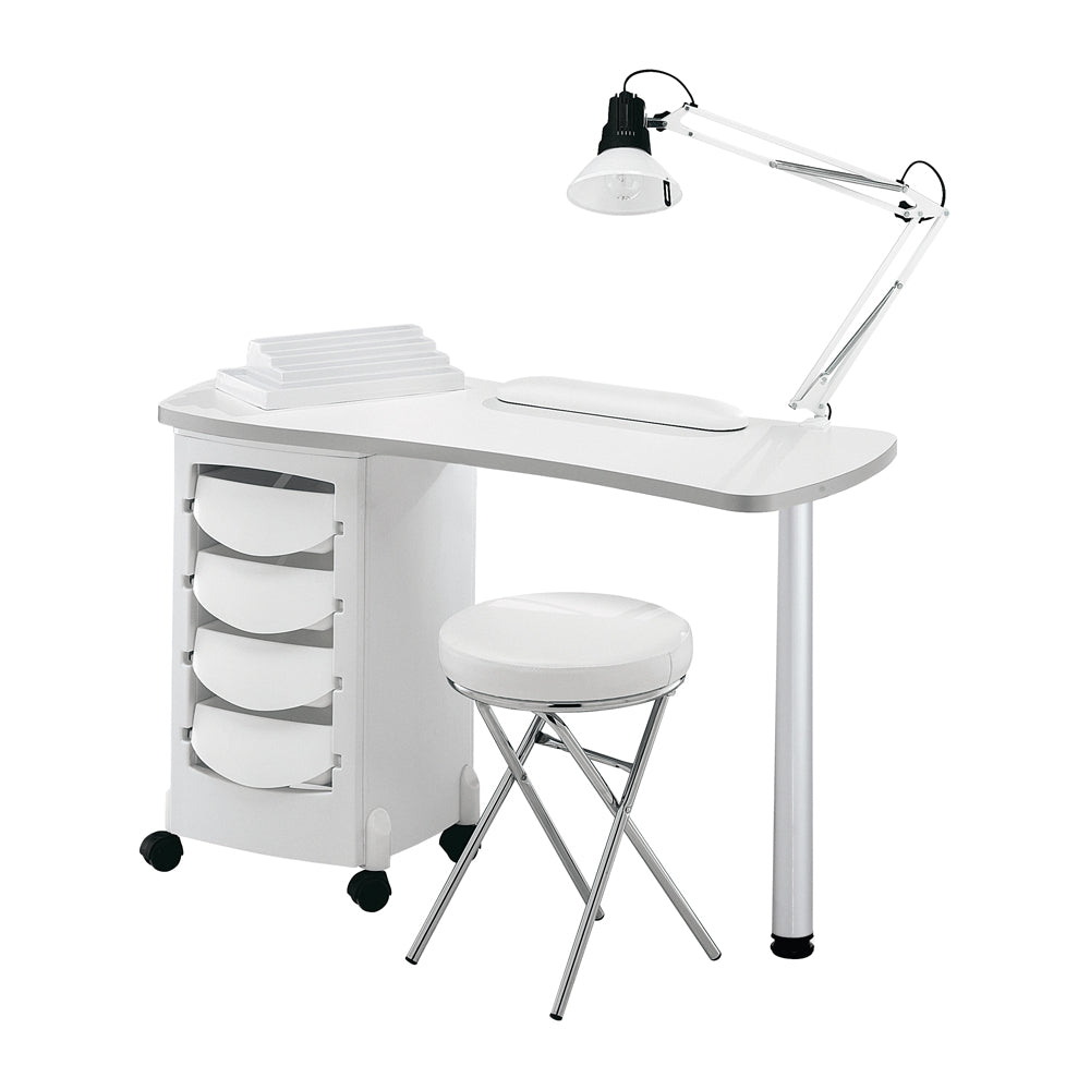 Bureau manucure cosmétique blanc moderne Table prothésiste