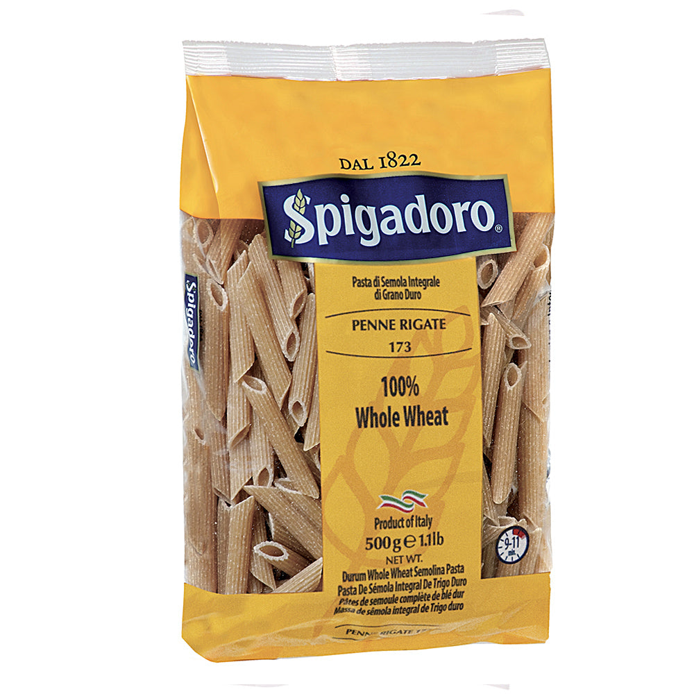 SPIGADORO PENNINE RIGATE 173 Whole Wheat, 500g | The Gurme Store