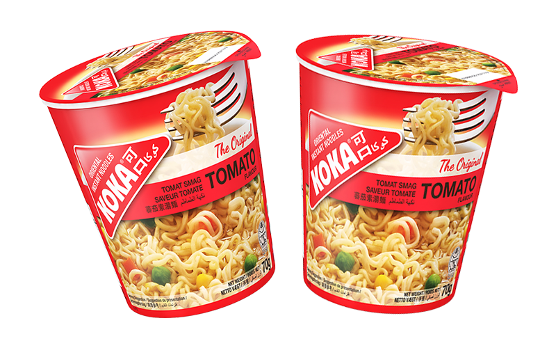 KOKA Instant Noodles - Tomato Flavour (70g) Pack of 2 | up Noodles | C |  The Gurme Store