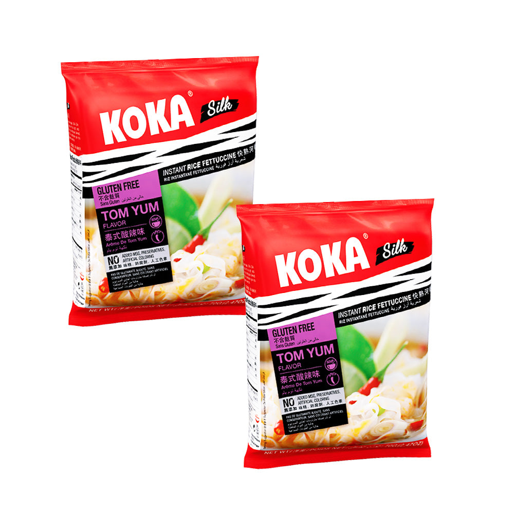 Koka Silk Gluten Free Rice Fettuccine Tom YUM Flavour (70g) | Pack of | The  Gurme Store