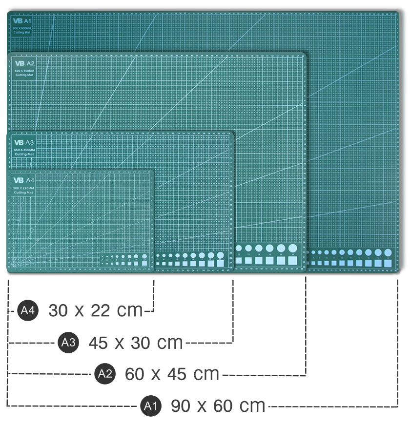 A1 A2 A3 A4 Pvc Tapis De Découpe Outils De Coupe Auto-Cicatrisants