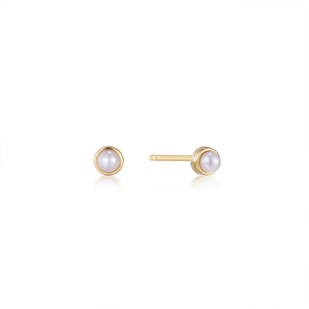 Stine A - Tres Petit Pearl Earring - Earring - Gold