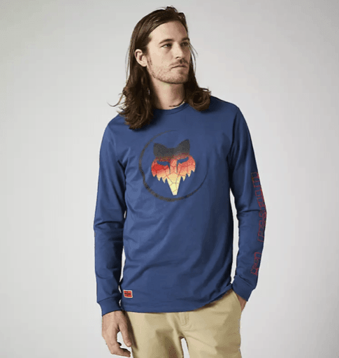 Fox Skarz Long Sleeve Tee Dark Indigo