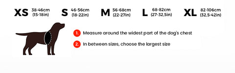 Walk Air Dog Harness Size Chart