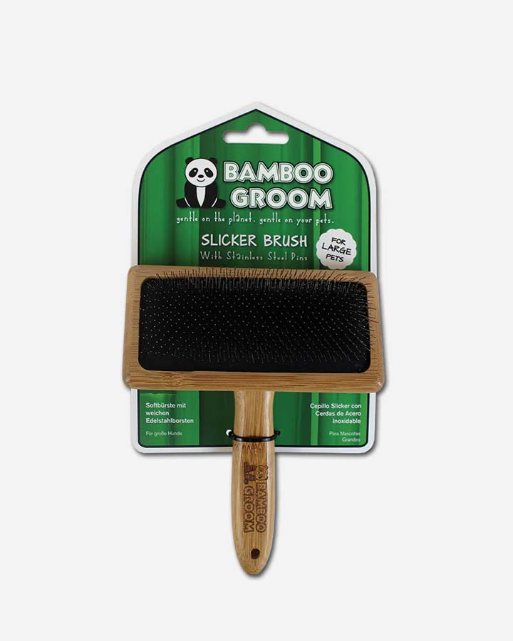 Bamboo Groom Slicker Brush, Large