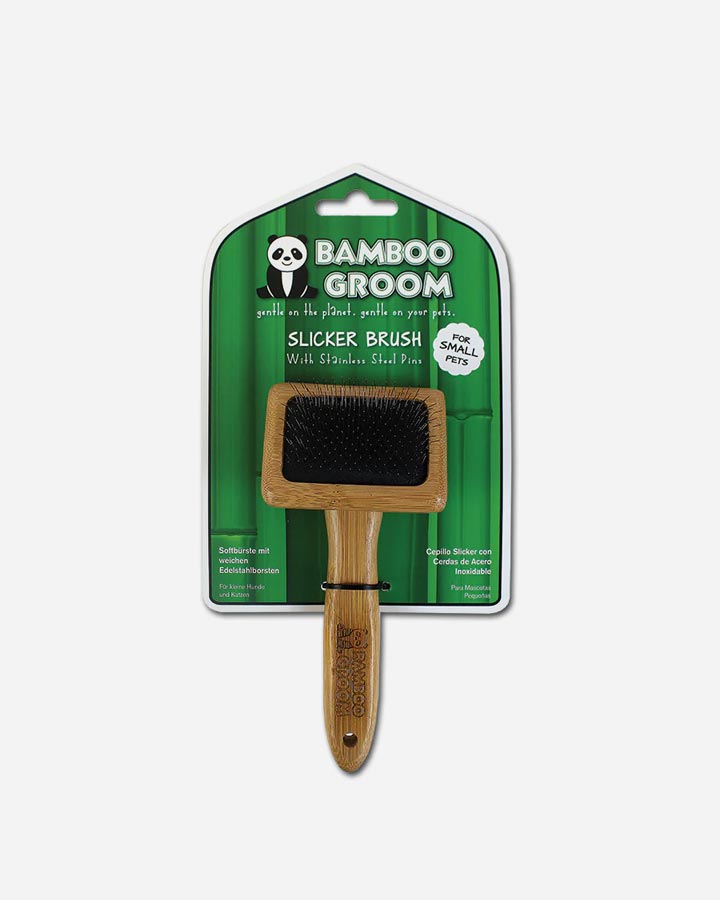 Bamboo Groom Slicker Brush, Small