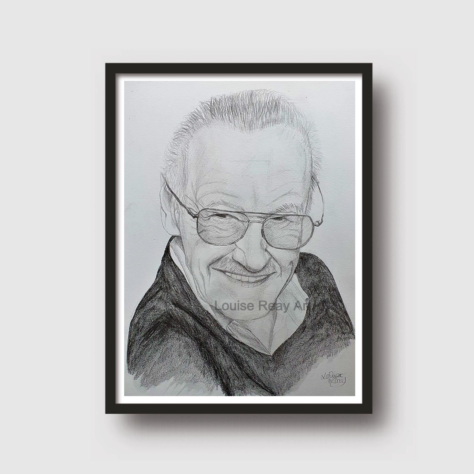 Stan Lee Drawing Original – Artwork By Louise