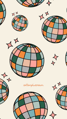 Fall colors disco ball phone wallpaper