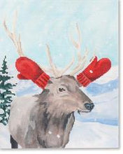 Load image into Gallery viewer, Elk with Red Mittens
