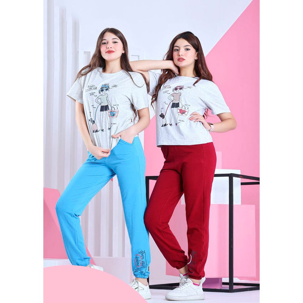 Mont Blue Printed Pyjamas Pants for Girls, Single Lycra, Multicolor - Gahez  Market