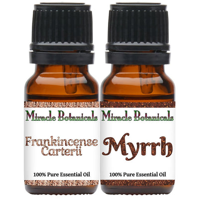 FRANKINCENSE AND MYRRH ESSENTIAL OIL GIFT SET - A Stylish Gift of Real  Substance, with these Oils of 100% Proven Purity
